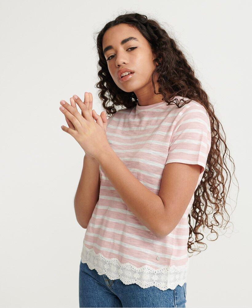 SUPERDRY T-Shirt aus Spitzenmischung