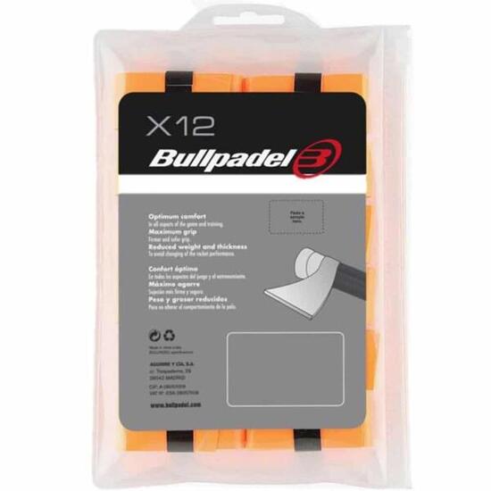 12 Bullpadel Bg-1600 Overgrips In Neonorange