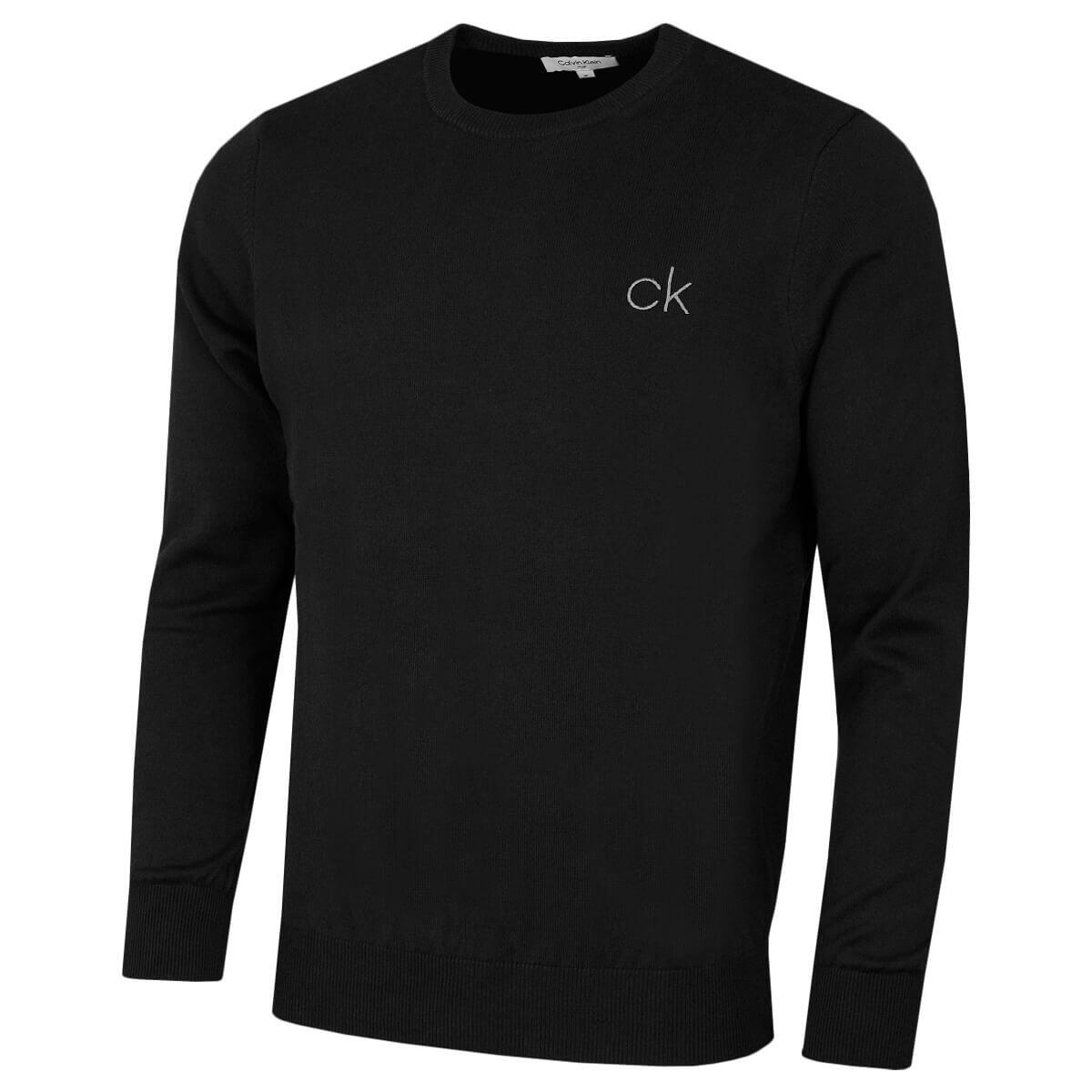 CALVIN KLEIN Calvin Klein Mens Round Neck Sweater - Black - XXXL