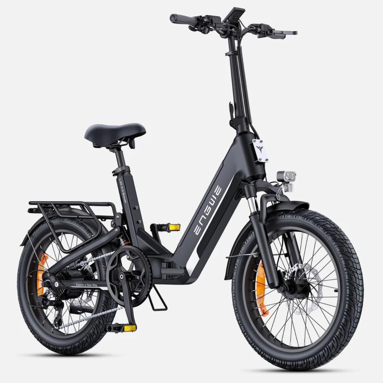 Bicicleta eléctrica engwe l20 3.0 boost - 250w 48v13.5ah certificado tüv - preto