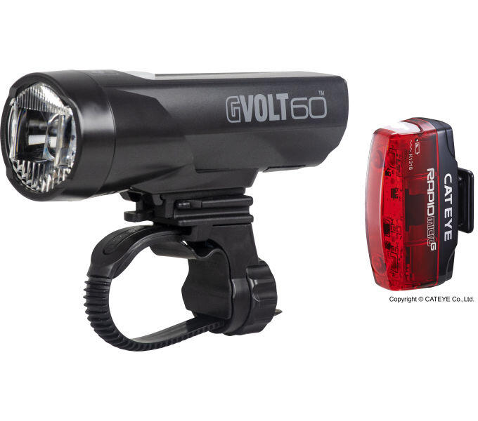 CAT EYE Beleuchtungskit GVolt 60 Kit HL-EL550GNRC + Rapid Micro G TL-LD620G 1/1