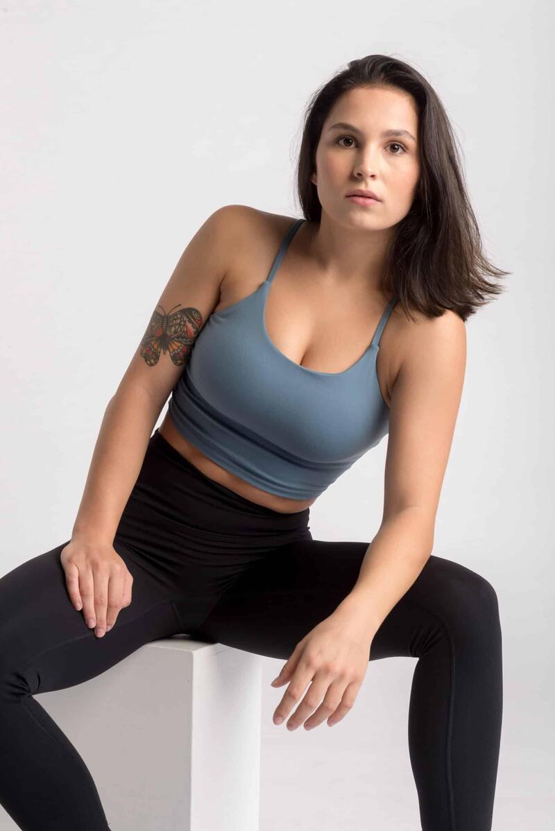 Crop Top 'Varsity' - Aesthetic Wolf - Fitness - Blu Marino