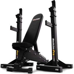 Banc d'entraînement multifonctionnel avec support pour haltères longs