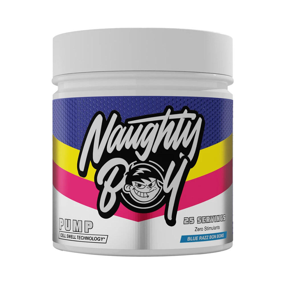 NAUGHTY BOY Pre-workout - Pomp Stoute Jongen (400g) - Blue Razz Bon Bons