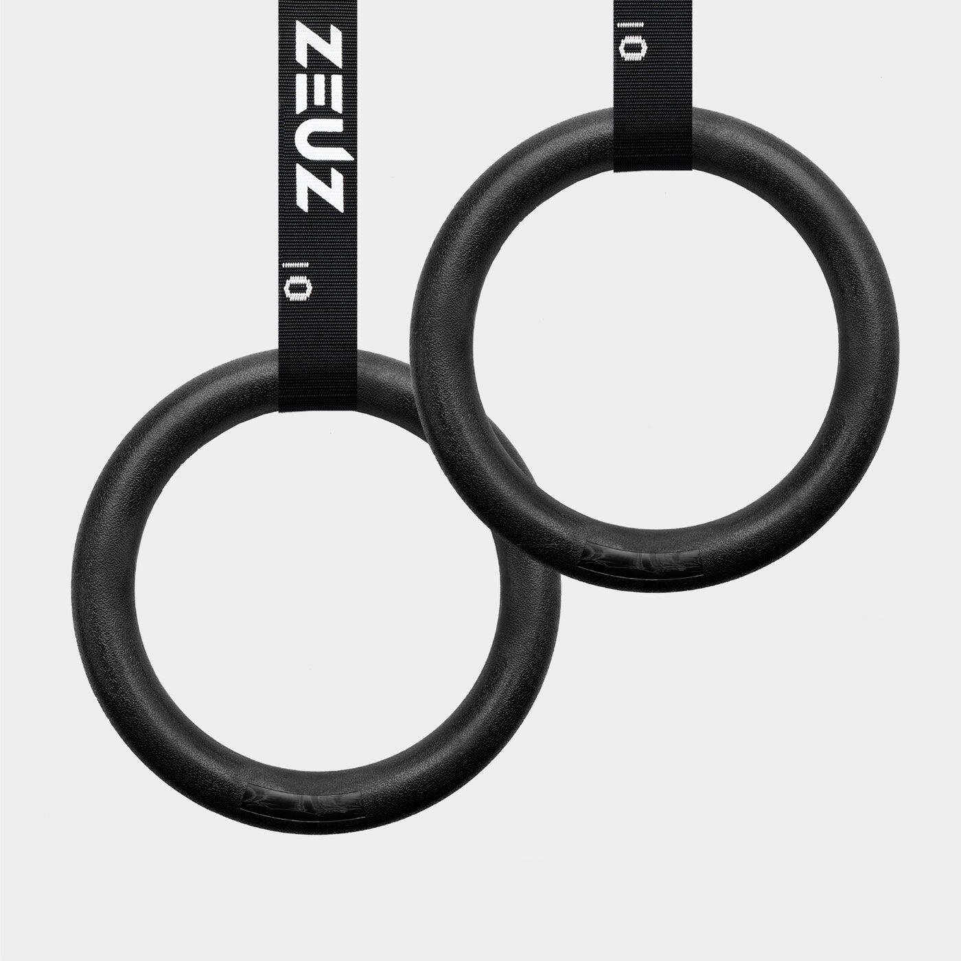 Anelli da ginnastica ZEUZ Fitness e Functional Fitness neri 4/5