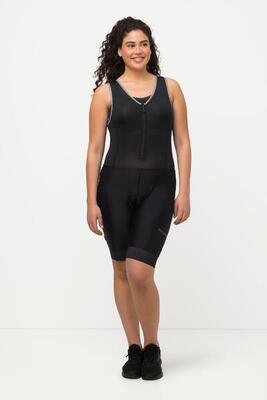 Dames fietsbroek zitvulling mesh bretels v-hals