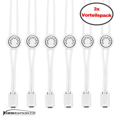 Variosports Shoelaces-Schnürsenkel-3er Pack-pink-blue-green