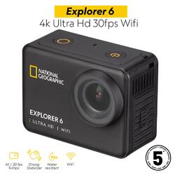 Fotocamera sportiva Explorer 6 - 4k Ultra Hd 30fps Wi-Fi National Geographic