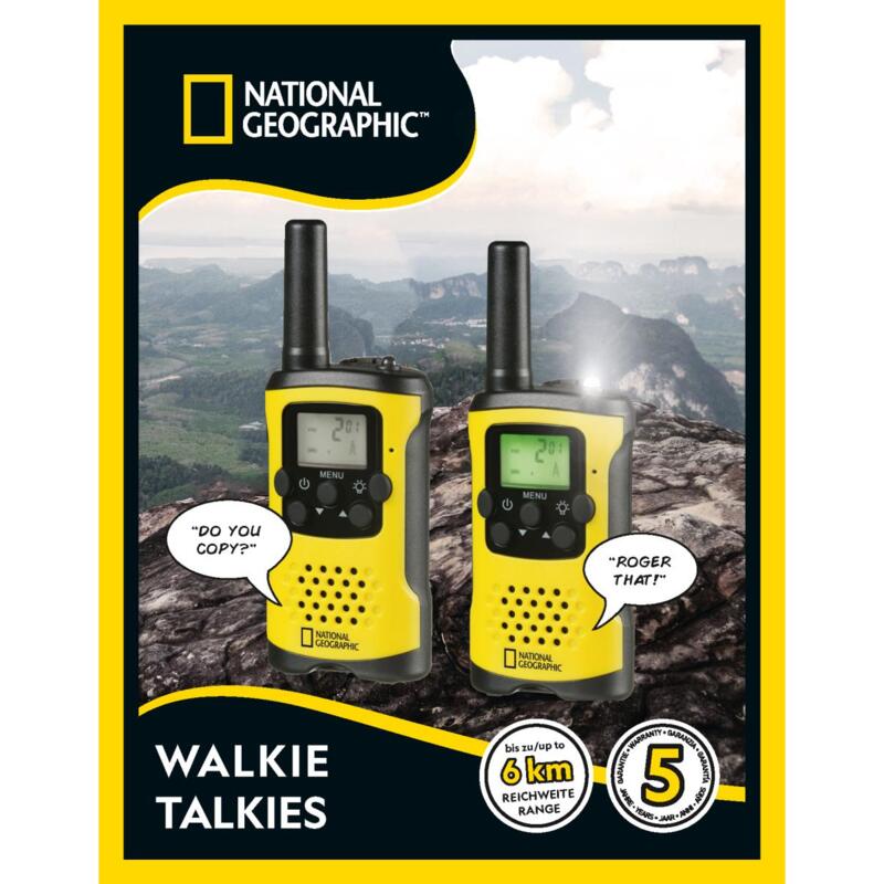 Bresser, Walkie-Talkies NATIONAL GEOGRAPHIC à longue portée (jusqu'à 6 km)  et fonction mains libres