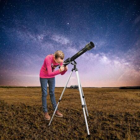 NATIONAL GEOGRAPHIC 60/700 Telescopio refractor astronómico AZ fácil de usar