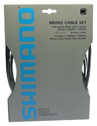 Shimano Bremszugset Road/MTB schwarz aus Stahl Bremszüge & Bremshülle für Vor... 1/2
