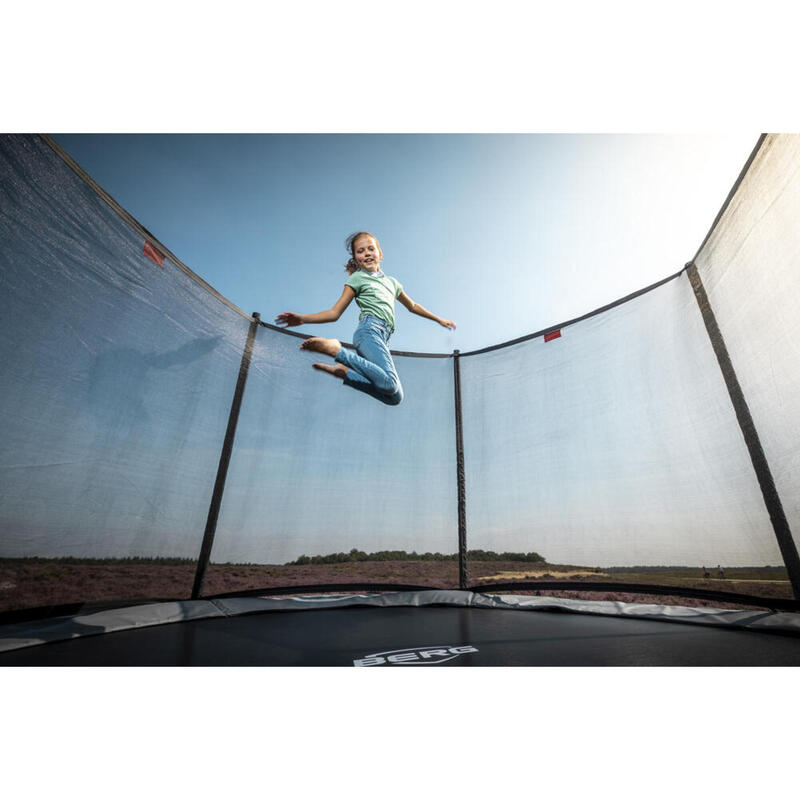 Trampoline rond Favorit Regular grijs 430 cm met veiligheidsnet