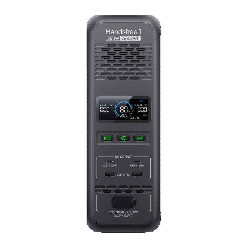 Generator solar portabil BLUETTI Handsfree1, Baterie 268,8 Wh, 300 W