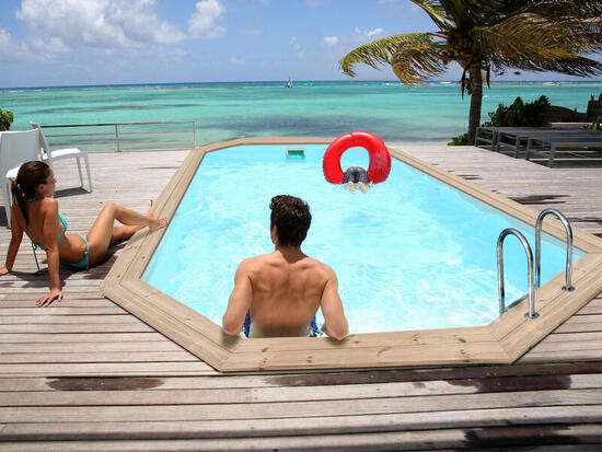 Piscina in legno "Cordoba" - 348 x 215 x 118 m