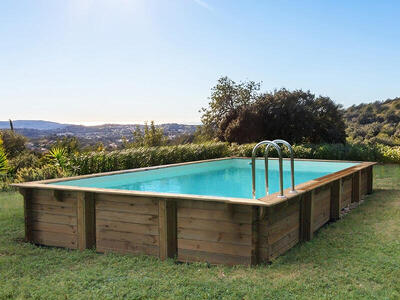Kit piscina in legno "Tampa" - 720 x 420 x 144 m