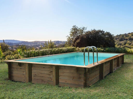 Kit piscina in legno "Tampa" - 720 x 420 x 144 m