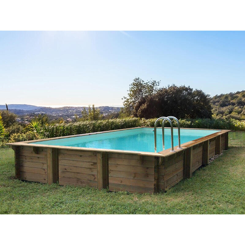 Piscine bois en kit rectangle  Tampa  - 7.20 x 4.20 x 1.44 m