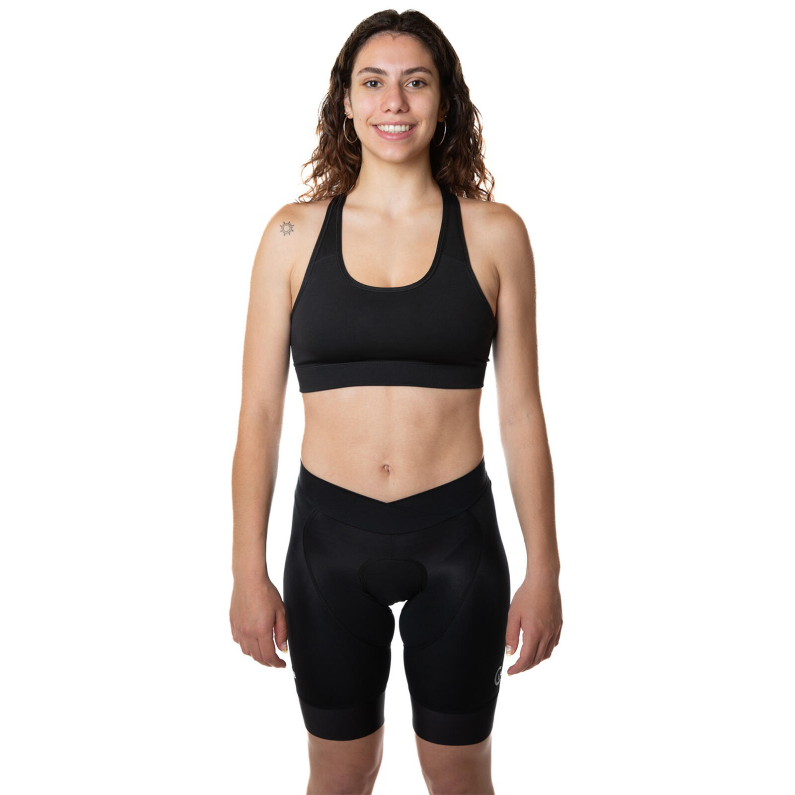 C-LAB Shorts de ciclismo para senhora em preto