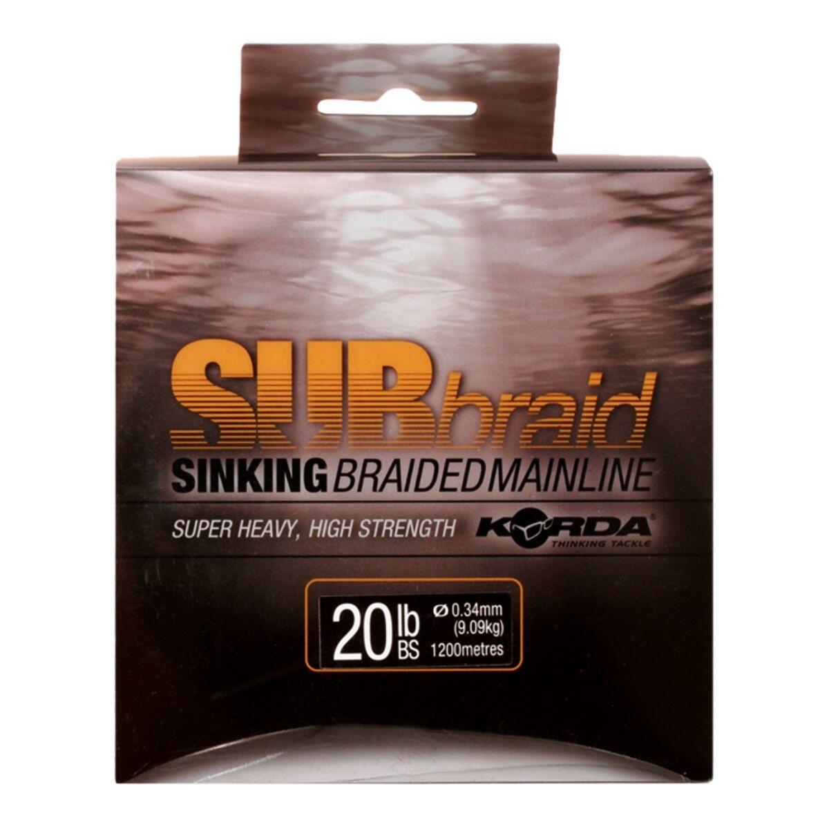 Korda Sub Braid 1200M 20lb - 9,09Kg 0,35mm 3/4