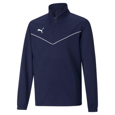 Puma teamrise sweatshirt 1/4 ritssluiting jr blauw kind