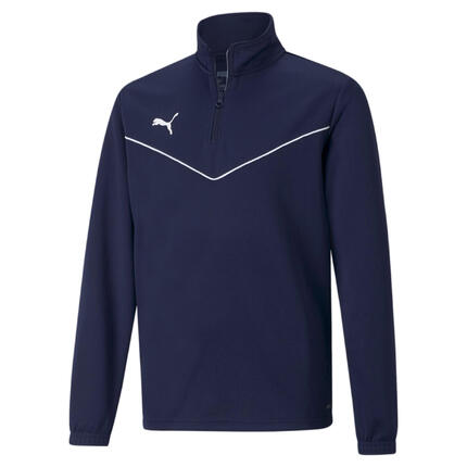 Puma Teamrise Sweatshirt 1/4 Zip Top Jr Bleu Enfant