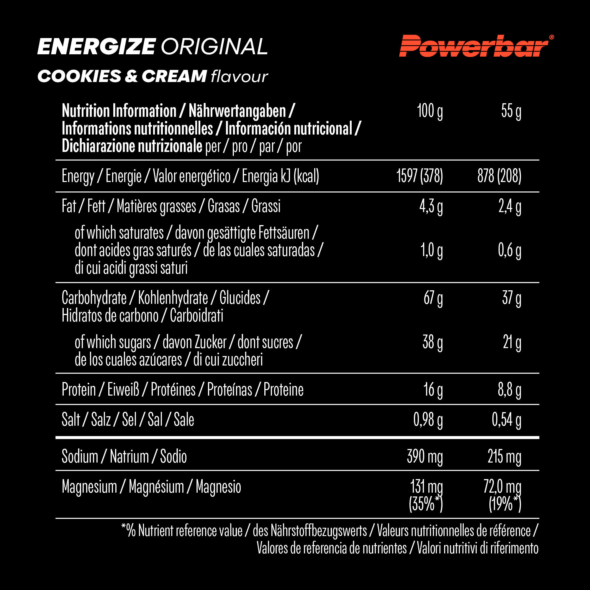 Energize Original (15 x 55g) Cookies & Cream 5/5