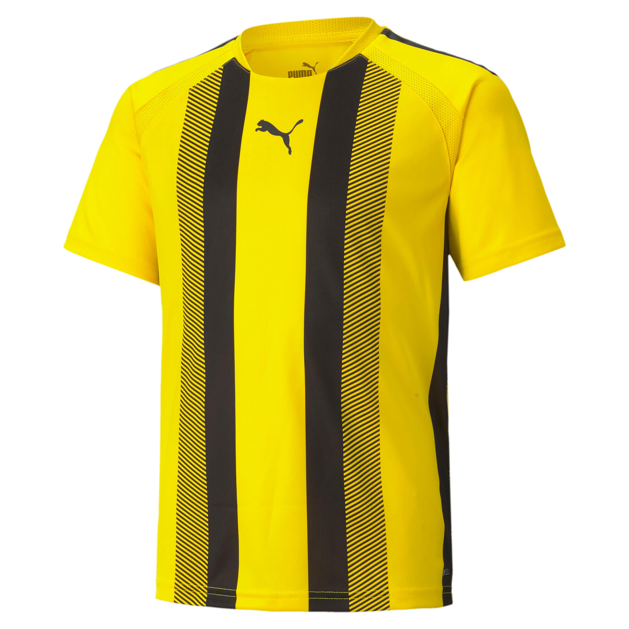 Puma - Maillot Enfant Puma Team Liga Striped - Maillot Manches Courtes - Jaune|noir|orange - 10 À 12 Ans - Decathlon