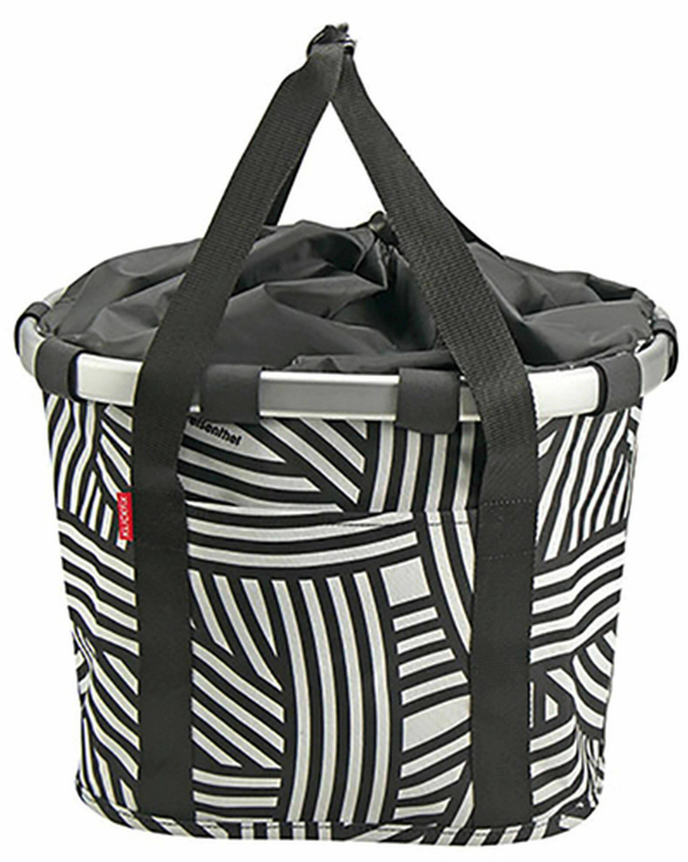 KLICKFIX KLICKFIX Cestino per ruota anteriore "Bike Basket", zebra