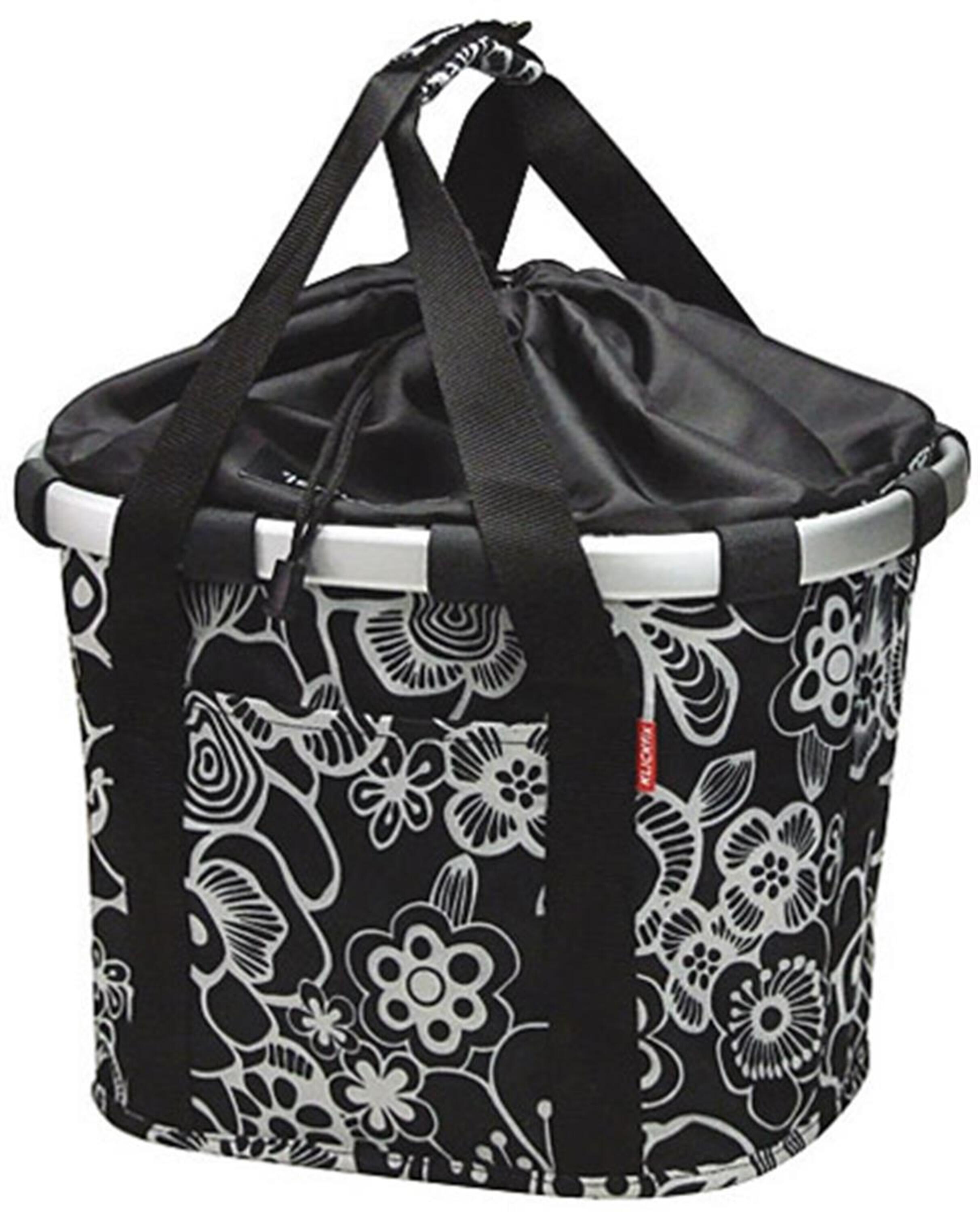 KLICKFIX Bike Basket" voormand fleur-zwart 1/3