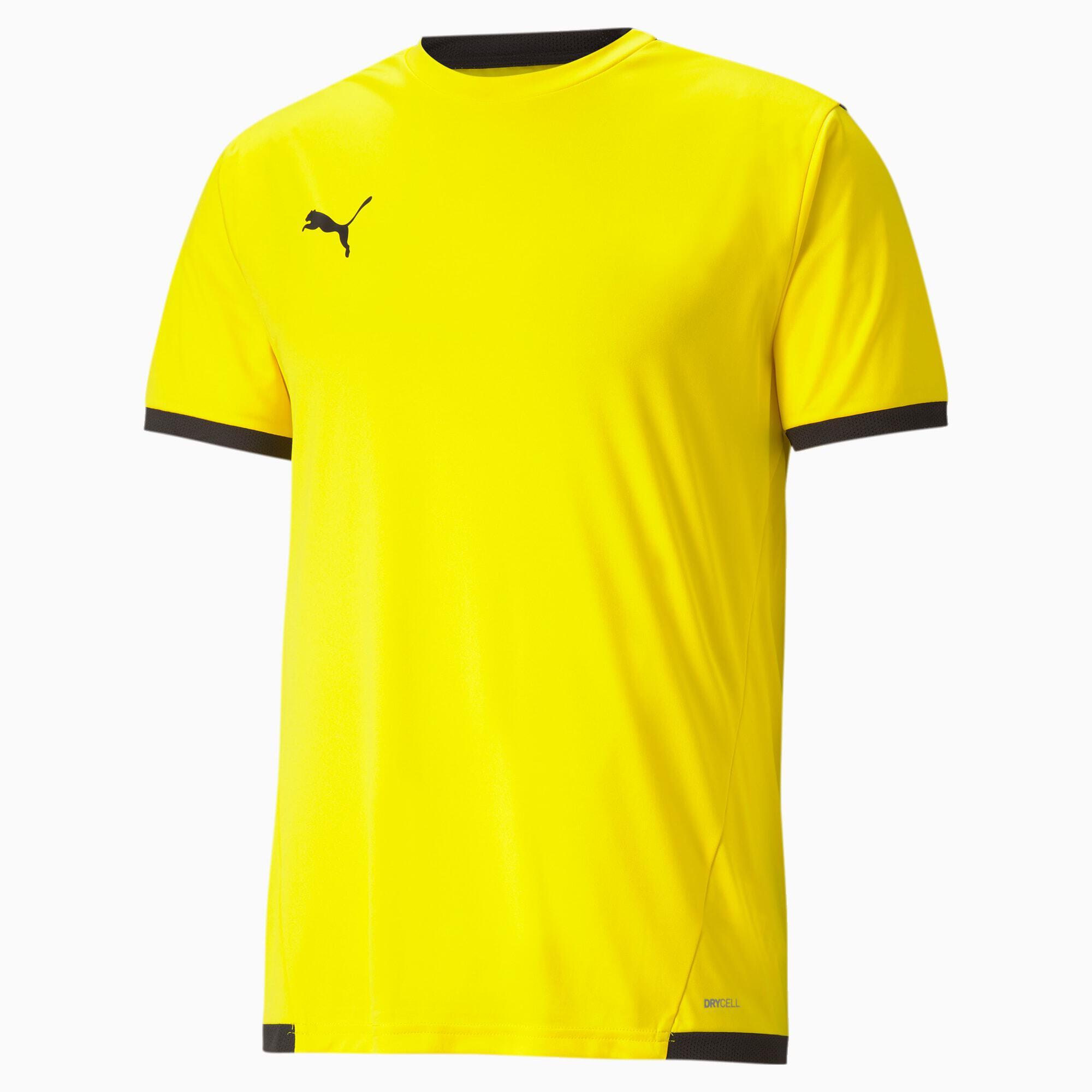T-shirt da calcio uomo puma giallo 3/7