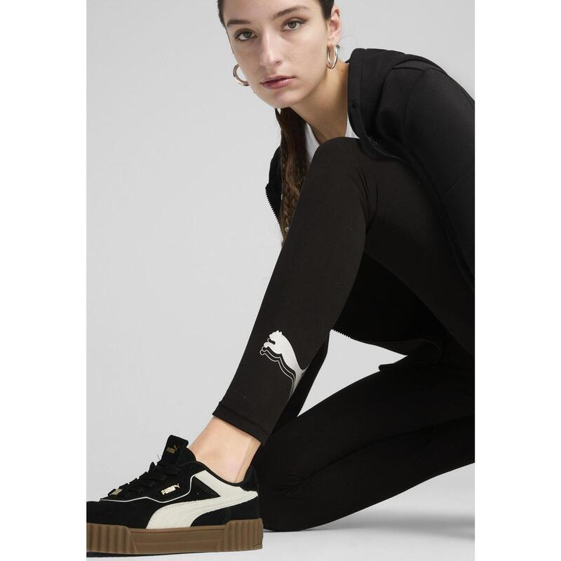 Damskie legginsy ESS METALLIC PUMA Black Metallic Silver