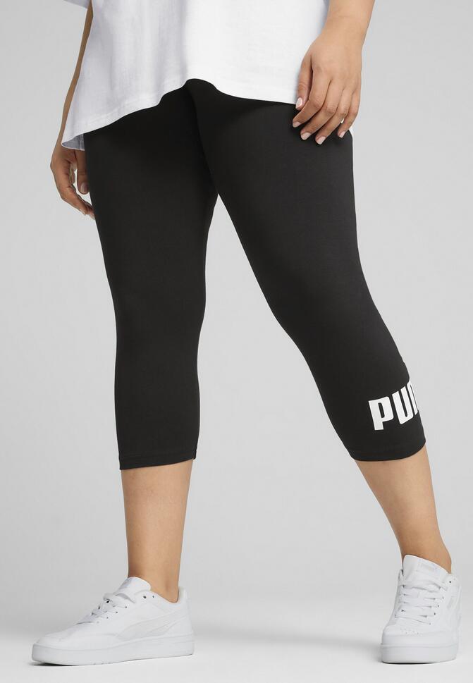 Damskie legginsy 3/4 z małym logo No. 1 ESS PUMA Black