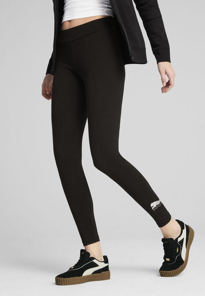 Damskie legginsy ESS METALLIC PUMA Black Metallic Silver