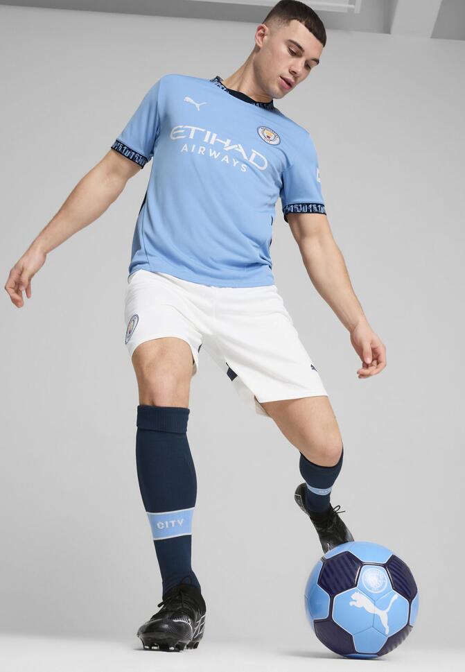 Męskie szorty Manchester City 24/25 PUMA White Marine Blue