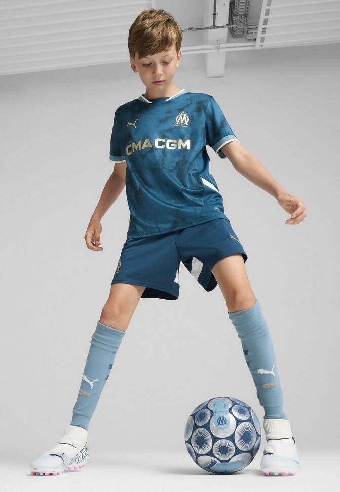 Młodzieżowe szorty Olympique Marsylia 24/25 PUMA Ocean Tropic Bold Blue