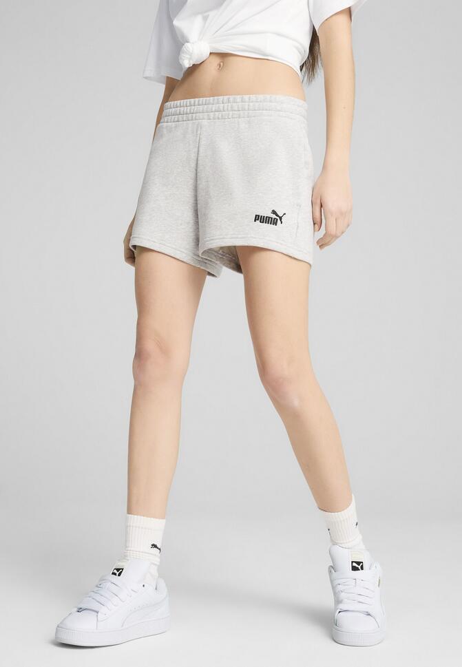 Damskie szorty z małym logo No. 1 ESS 4'' PUMA Light Gray Heather