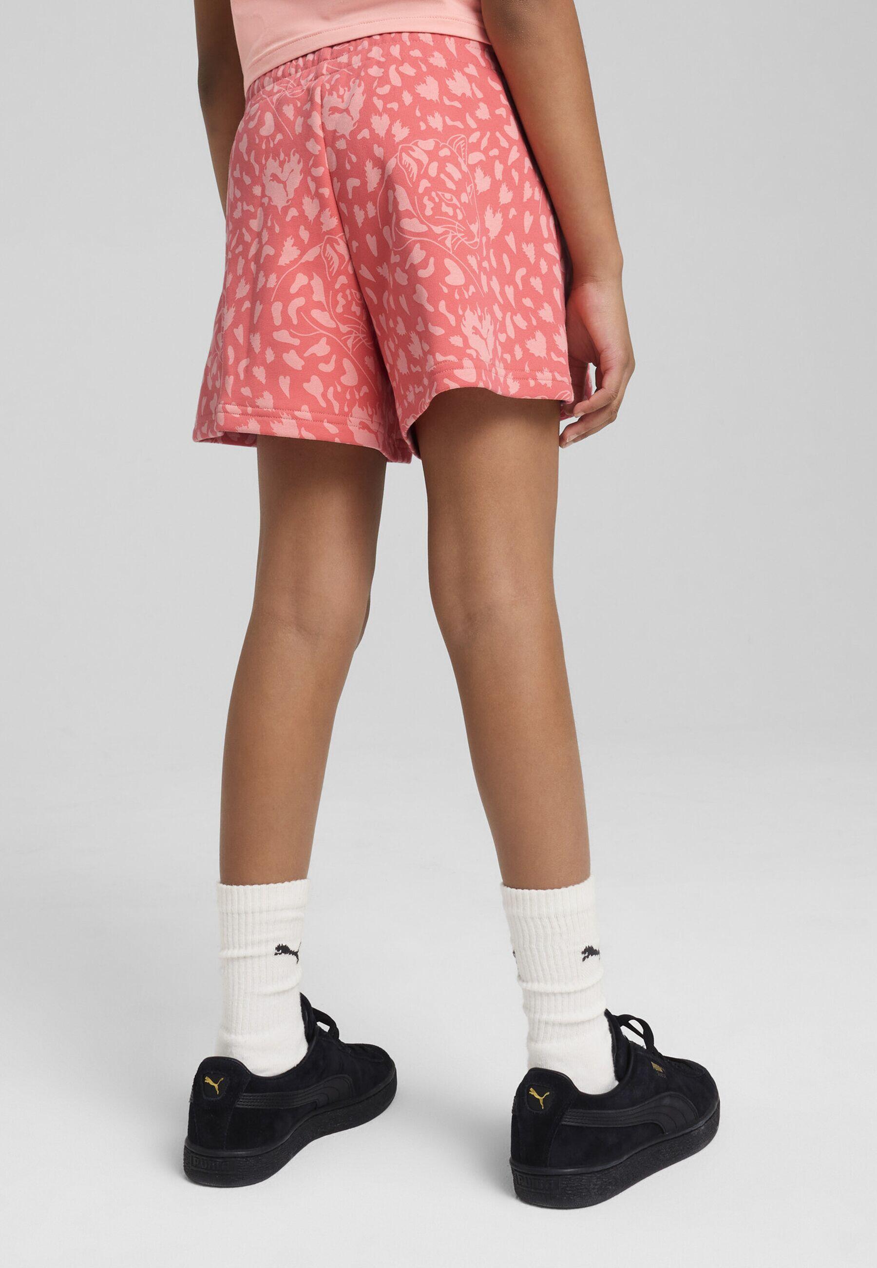 PUMA Flaming Love Hochgeschnittene Shorts Mädchen PUMA Peach Frost Red