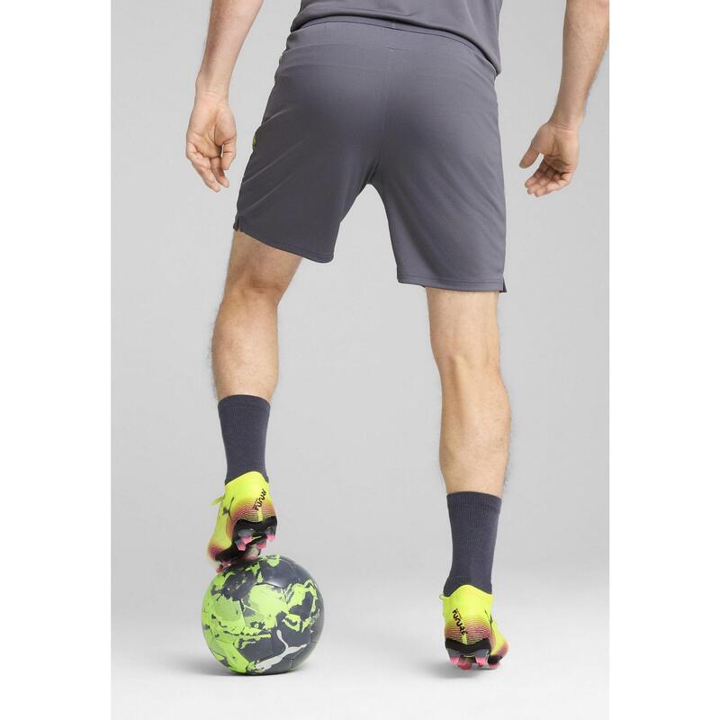 Șort Fotbal Bărbați IndividualCUP Negru PUMA Galactic Gray