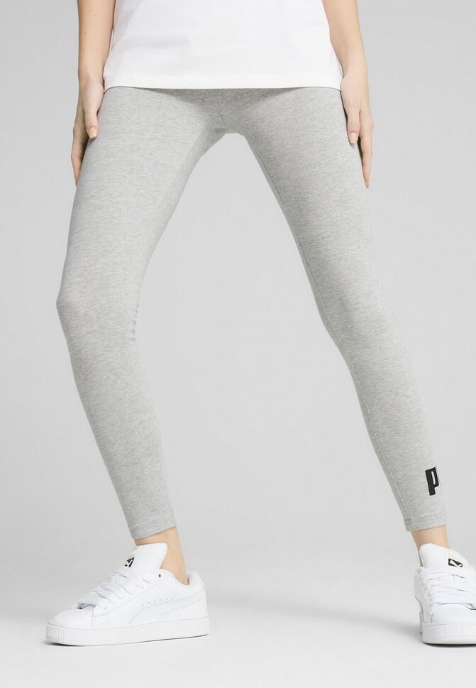 Legginsy damskie z logo No. 1 ESS PUMA Light Gray Heather
