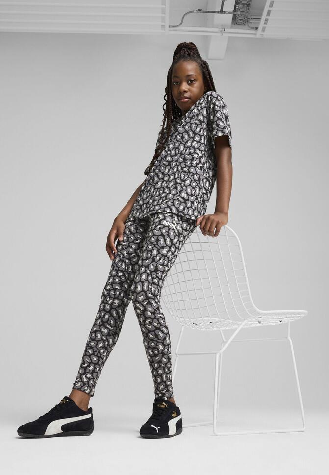 Młodzieżowe legginsy Essentials Aninmal PUMA Black