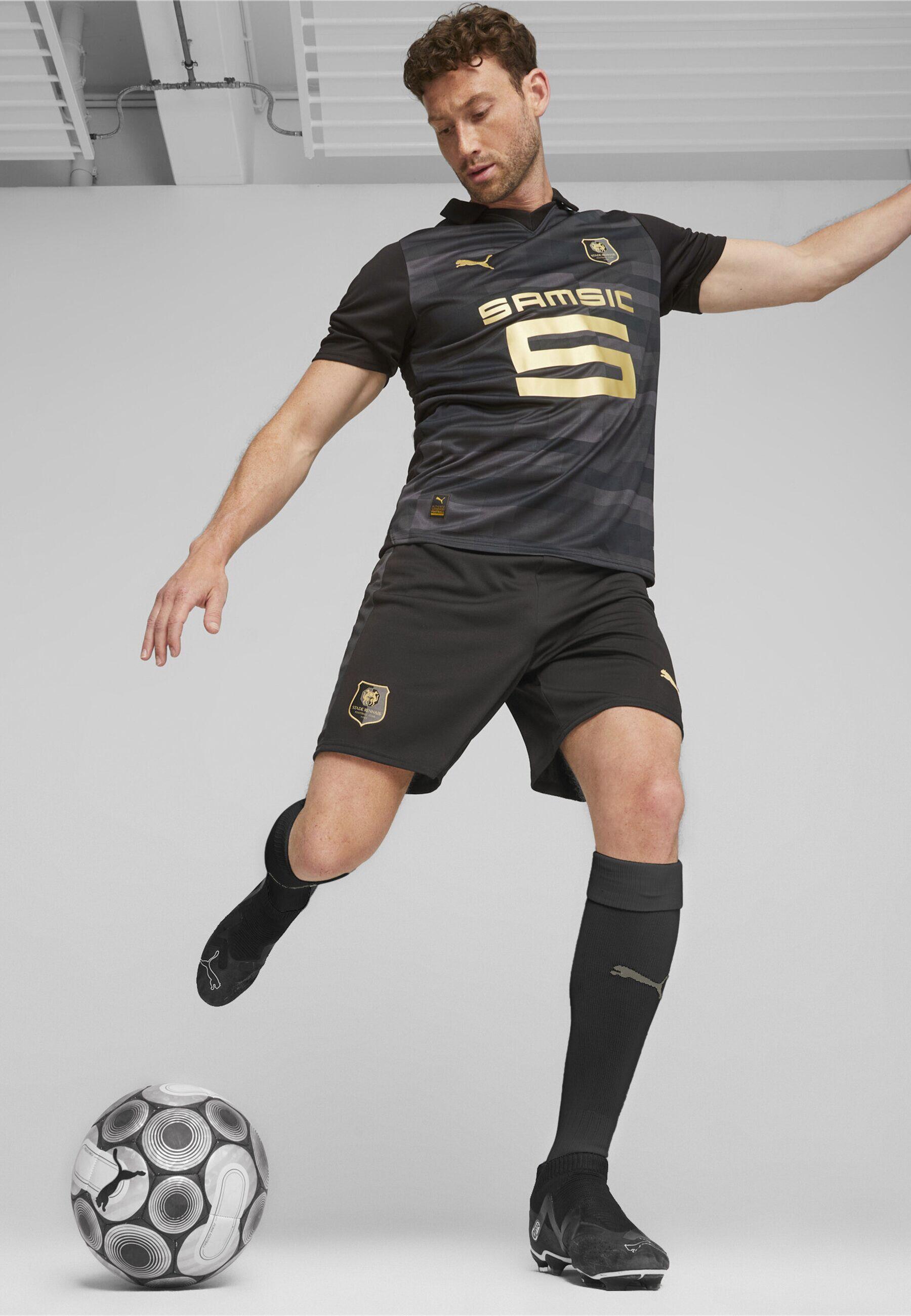 Stade Rennais F.C. voetbalshort PUMA Black Matte Gold Beige 7/7