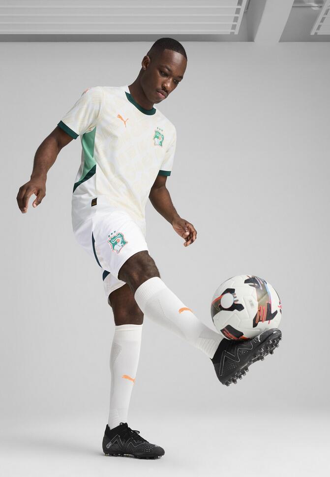 Męskie szorty Wybrzeże Kości Słoniowej 2025 PUMA White Dark Myrtle Green