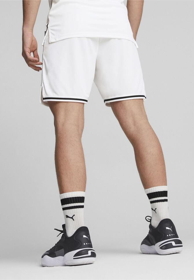 Męskie szorty do koszykówki Hoops Team PUMA White