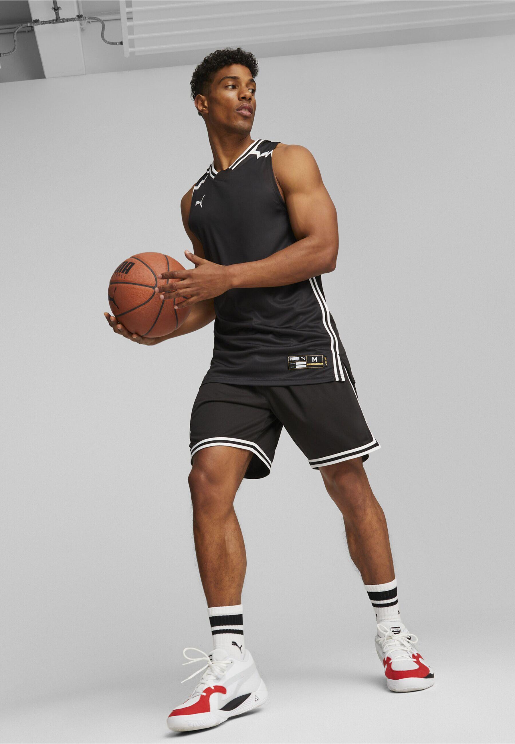PUMA Maglia da basket Hoops Team da uomo PUMA Black