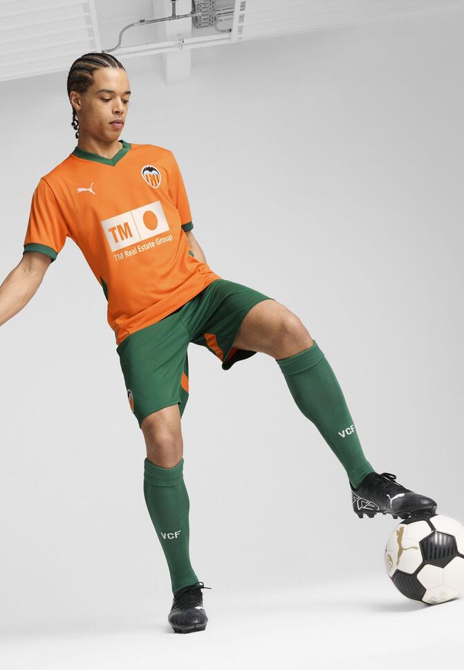 Męskie szorty Valencia CF 24/25 PUMA Vine Rickie Orange Green