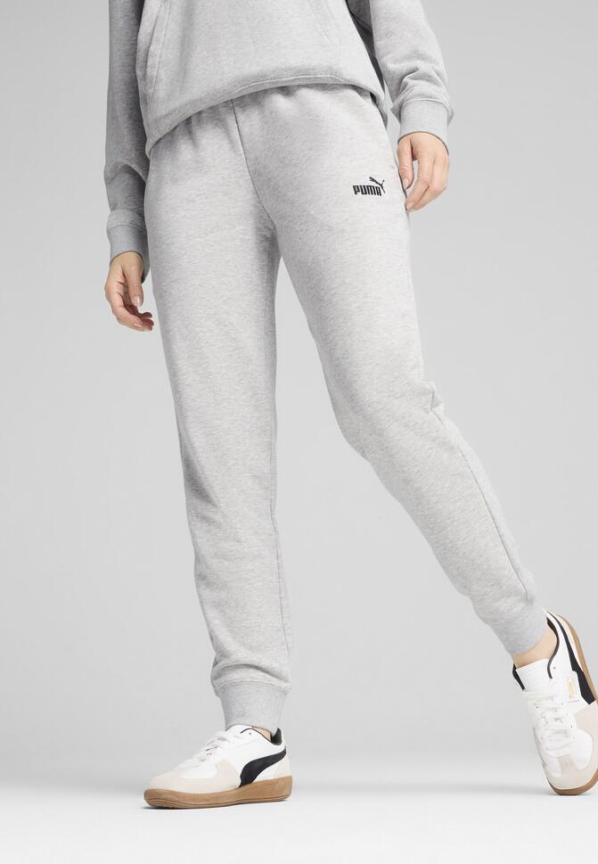 Damskie spodnie dresowe z małym logo No.1 ESS PUMA Light Gray Heather