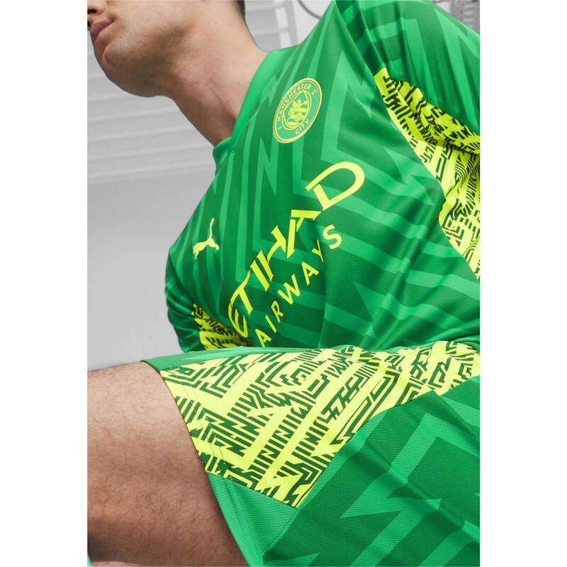 Brankářské kraťasy Manchester City PUMA Grassy Green Yellow Alert