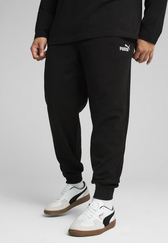 Męskie spodnie Essentials z logo No. 1 PUMA Black