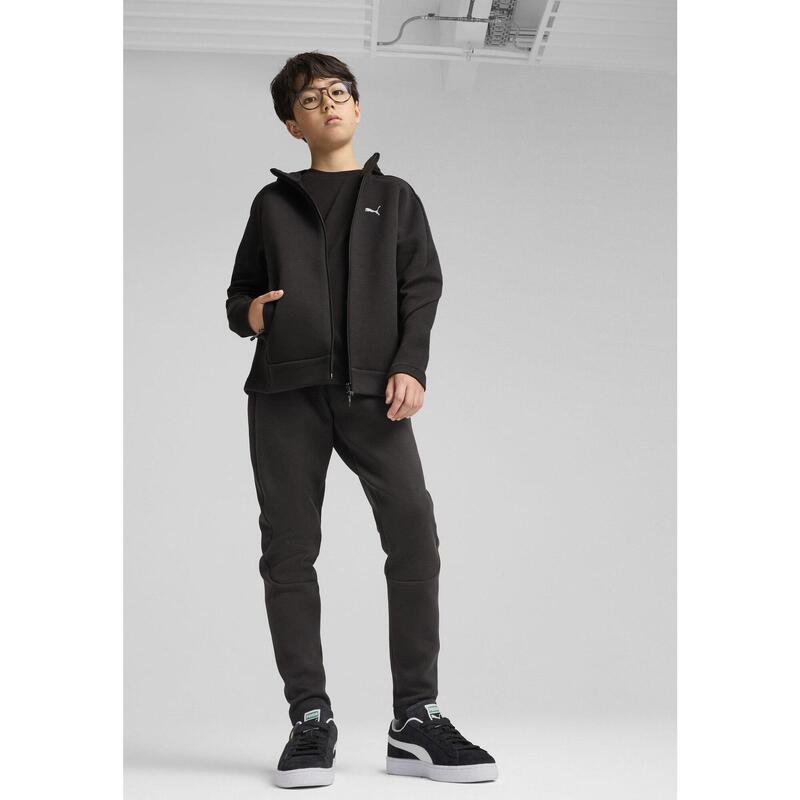 Młodzieżowa bluza z kapturem z zamkiem na całej długości EVOSTRIPE PUMA Black