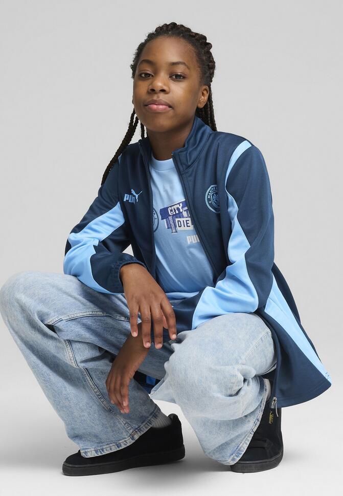 Młodzieżowa kurtka Manchester City ftblNRGY+ PUMA Marine Blue Blazing